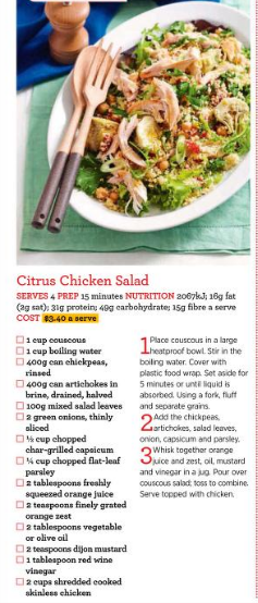 Citrus chicken salad