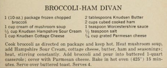 Broccoli-Ham Divan