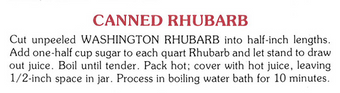 Canned Rhubarb
