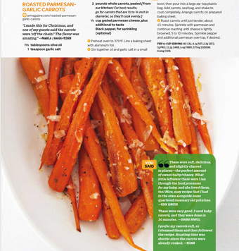 Roasted parmesan-garlic carrots