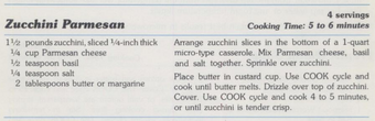 Zucchini Parmesan in the Microwave