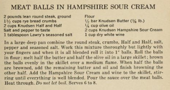 Meatballs in Sour Cream