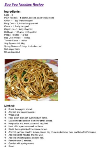Egg Veg Noodles