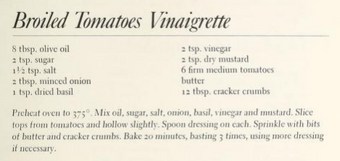 Broiled Tomatoes Vinaigrette