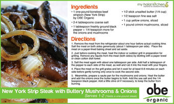 New York Strip Steak with Buttery Mushrooms & Onions
