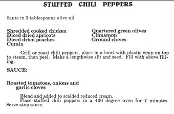 Stuffed chili peppers
