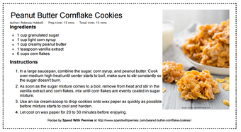 Peanut Butter Cornflake Cookies