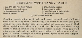 Eggplant with Tangy Sauce