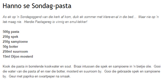Sondag-pasta