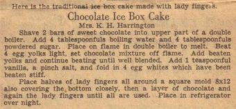 Chocolate Ice Box Cake