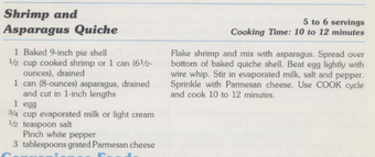 SHRIMP AND ASPARAGUS QUICHE