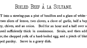 BOILED BEEF a la SULTANE
