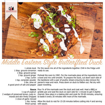 Middle Eastern Style Butterflied Duck