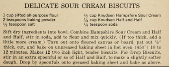 DELICATE SOUR CREAM BISCUITS