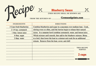 Blueberry Sauce