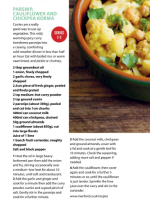 PARSNIP, CAULIFLOWER AND CHICKPEA KORMA