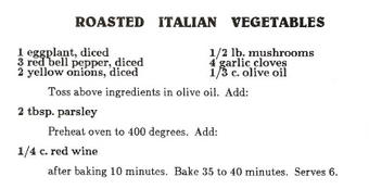 Roasted Italian vegetables