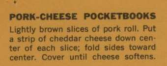 PORK-CHEESE POCKETBOOKS