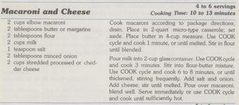 MACARONI AND CHEESE