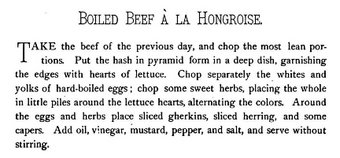 BOILED BEEF a la HONGROISE
