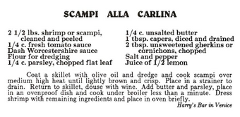 Scampi alla Carlina