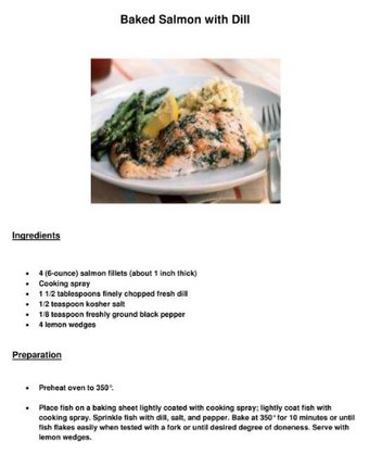 Baked Salmon with Dill