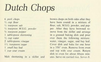 DUTCH PORK CHOPS