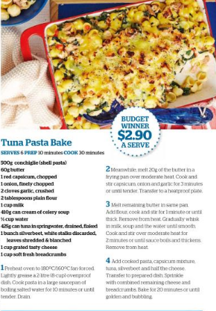 Tuna pasta bake