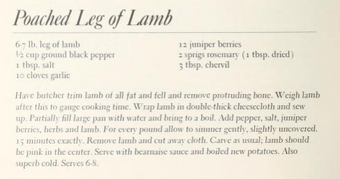 POACHED LEG OF LAMB