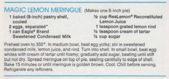 Magic lemon meringue