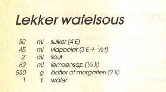 Lekker Wafelsous