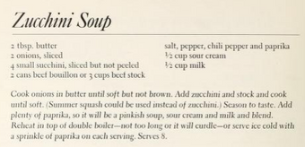 Zucchini Soup