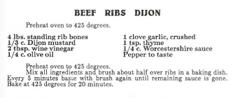 Beef ribs Dijon