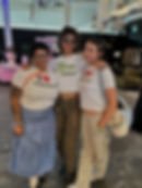 Friends wearing queer style tshirts