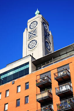 Oxo Tower, London, England, UK stands at