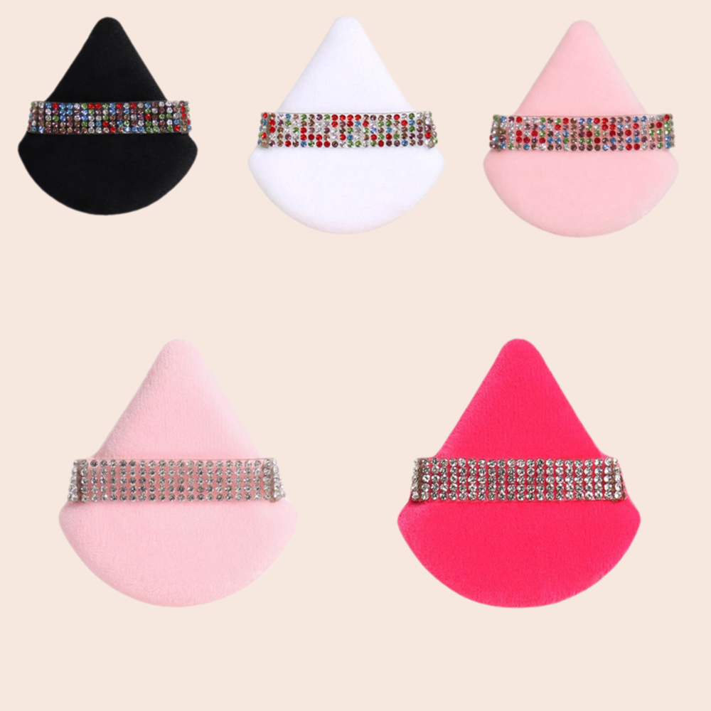 Diamond Triangle Powder Puff Sponge Velvet Triangle Powder Puff Soft Smooth Faci