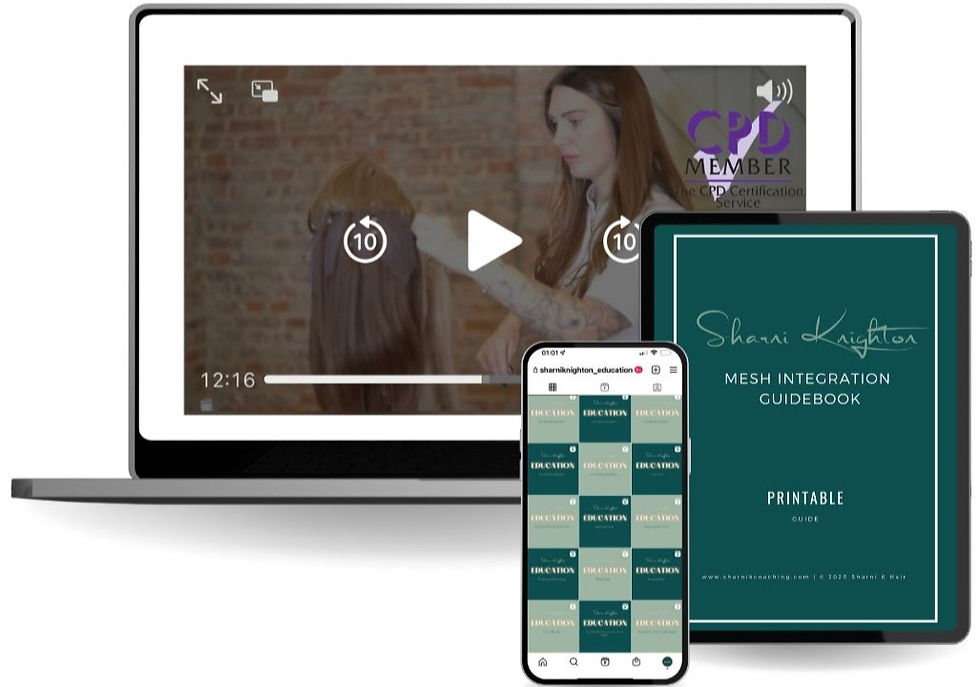 High angle view of a hair training workshop with students practicing on mannequin heads