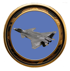 A picture of the token with the Jet Fighter J-20 Mighty Dragon