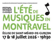 Texte de l'affiche musique en montravel indiquant les dates et l'heures