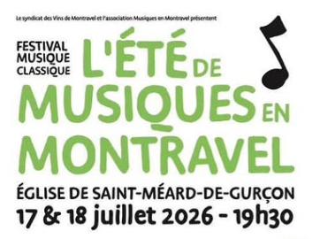 Texte de l'affiche musique en montravel indiquant les dates et l'heures