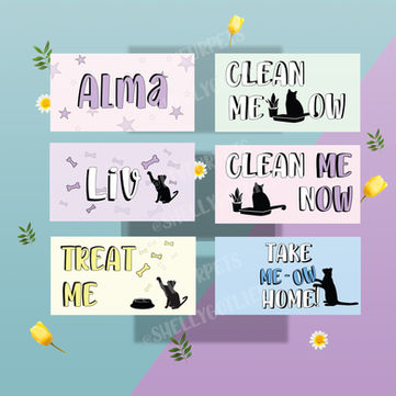 Elevate your fur baby’s flair and your home’s charm with our whimsical stickers and accessories