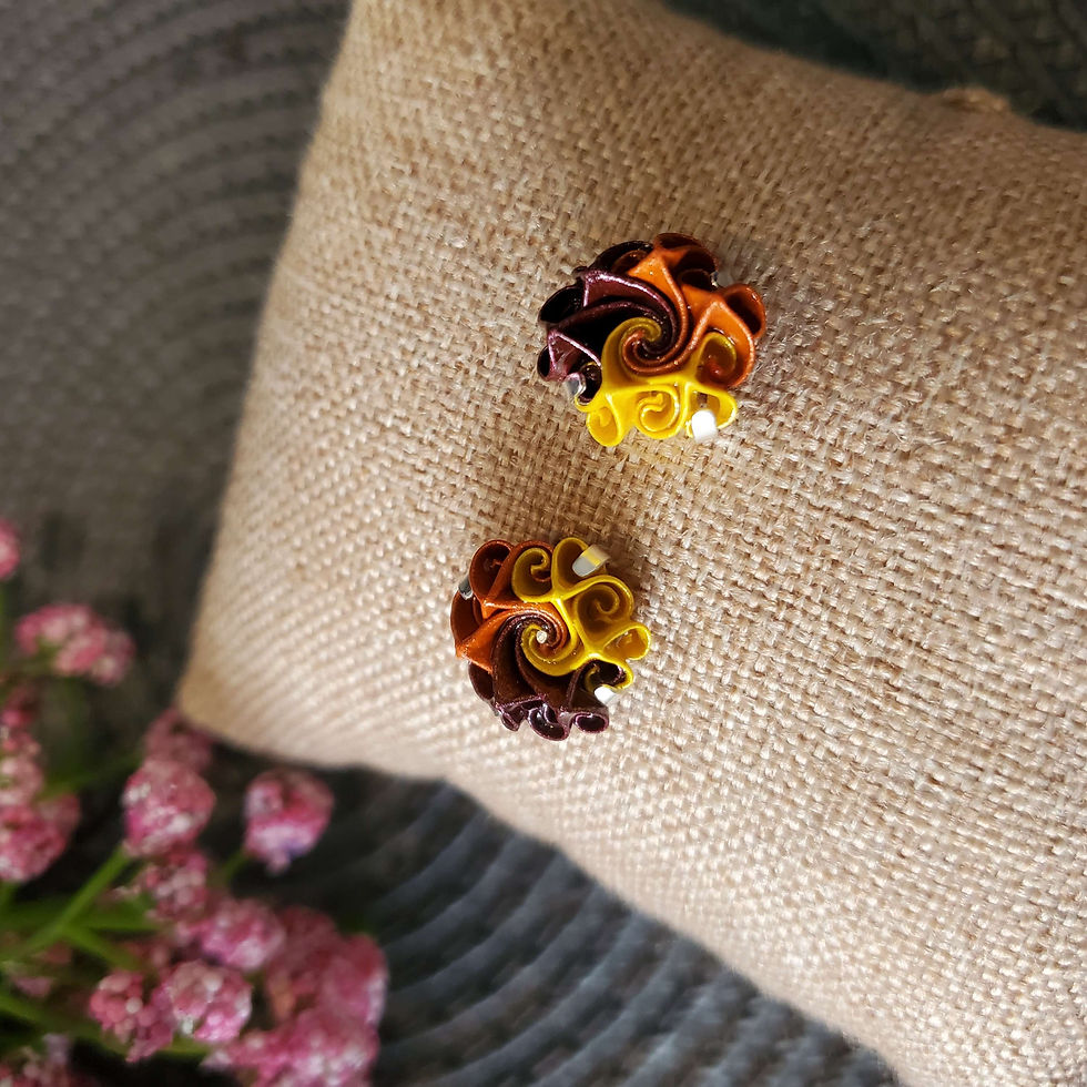 Thumbnail:  Origami sterling silver stud earrings
