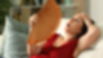 Woman having hot flashes