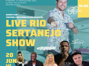 Neste sábado Live show JHONATA CARLOS Rio Sertanejo show