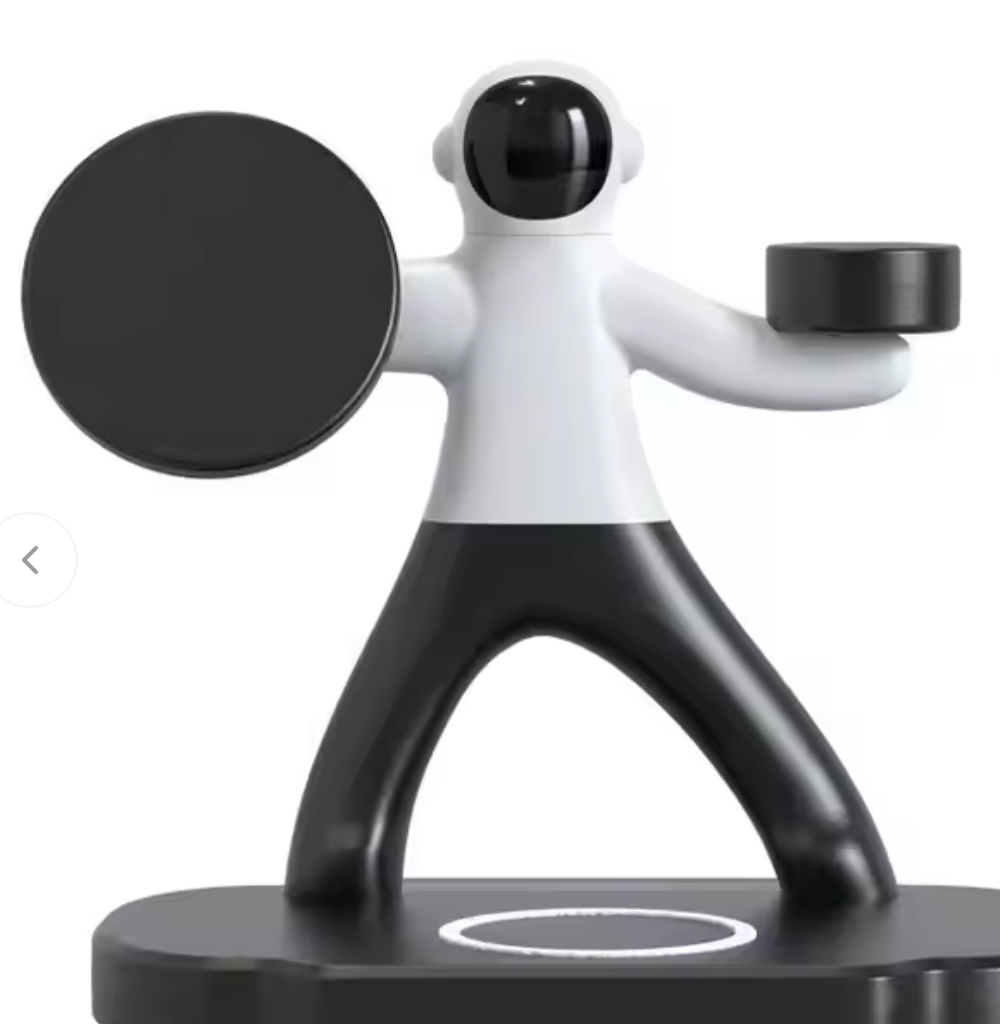 SPACE MAN 3 in 1 Dual 15W Fast Charging Magnetic Wireless 