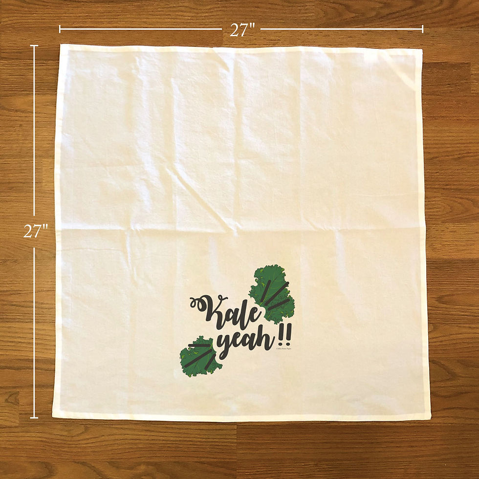 Thumbnail: Kale Yeah, 27" x 27" Kitchen Tea Towel with Hanging Loop