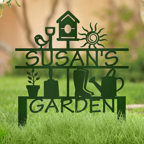 Garden Decoration Metal Sign with Stakes Langley Metal Works