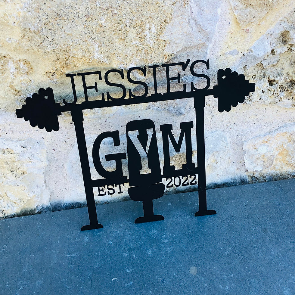 Thumbnail: Your Name Custom Metal Weightlifting Sign