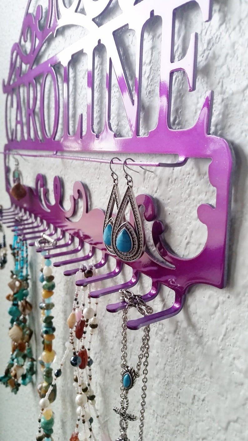 Thumbnail: Custom Name Jewelry Holder Display and Storage