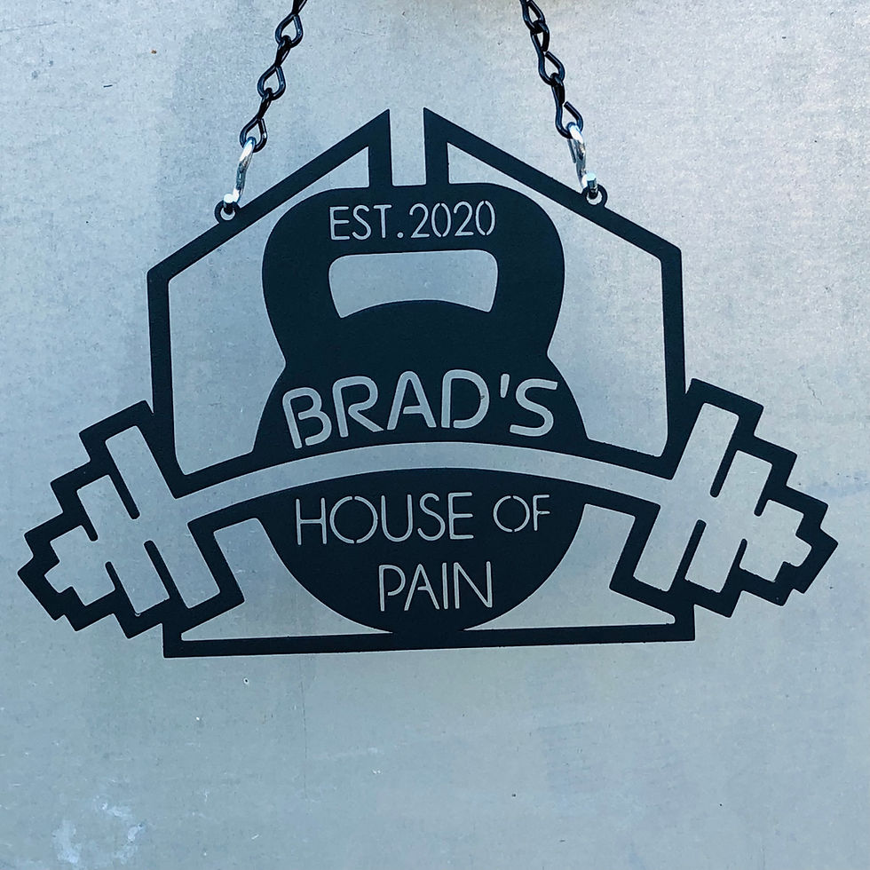 Thumbnail: Personalized Metal Home Gym Sign